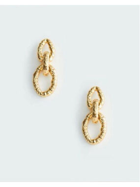 8 Other Reasons Gold Plated Molten Earrings NWT
